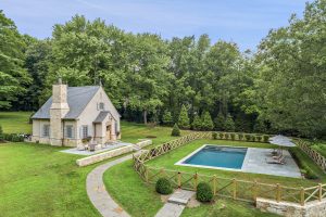 French Country Pool House by Nordic Construction in Pound Ridge NY